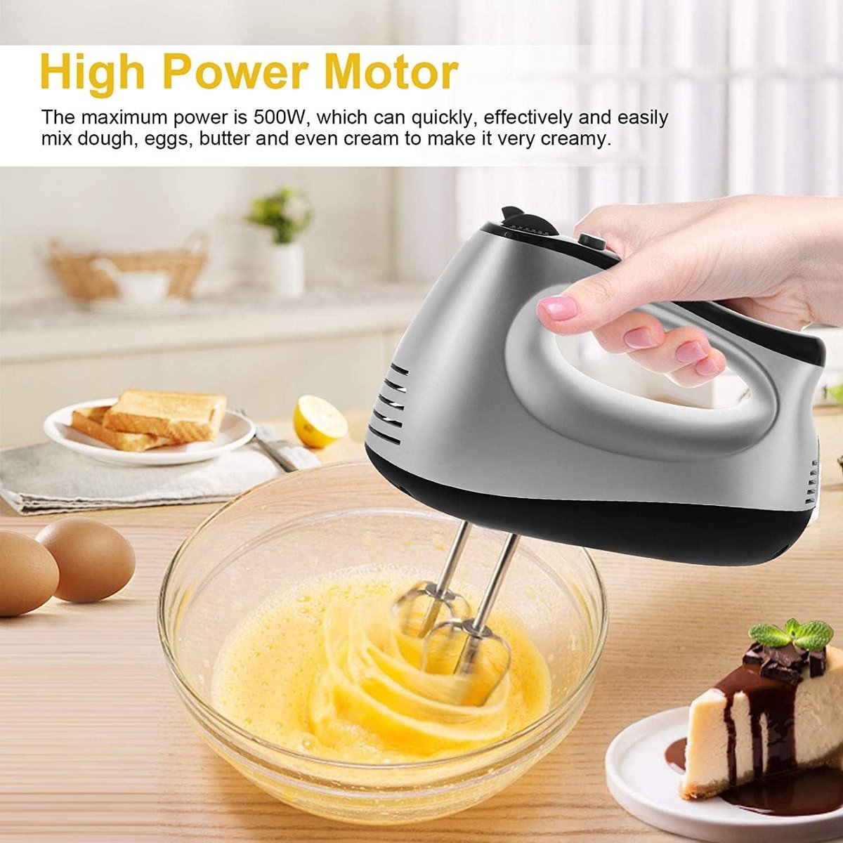 Elektrische handmixer 500 W met accessoires