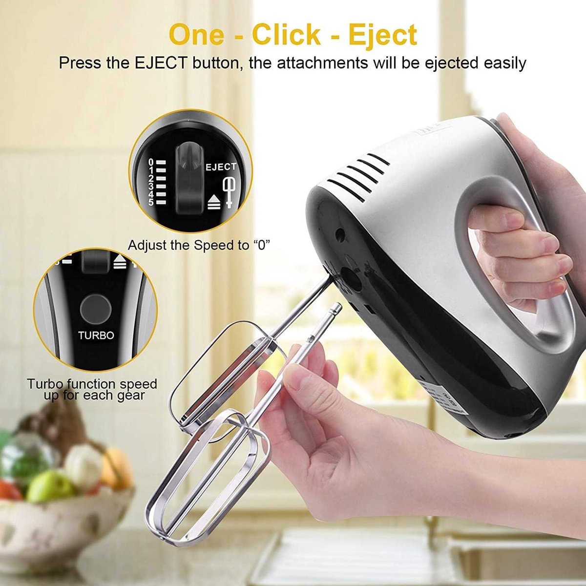 Elektrische handmixer 500 W met accessoires