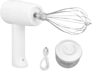 Elektrische handmixer keukenmixer hakmolen 250 ml wit