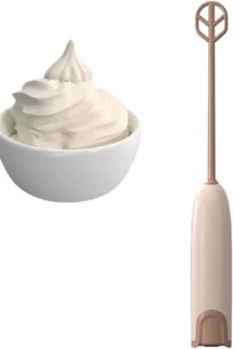 Elektrische handmixer met handblender en garde, koffie
