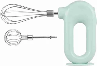 Elektrische mixer en melkopschuimer, wit