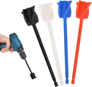 Epoxy roerstaaf set - mixer accessoires - 4 stuks - grijs