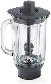 Glazen blenderkan mixer accessoire 1.6 liter rood