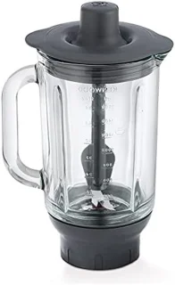 Glazen blenderkan voor keukenmixer, 1,6 liter, rood