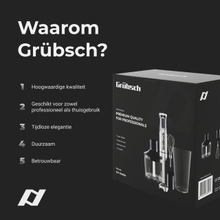 Grübsch GH-1000W Pro 3-in-1 Staafmixer Set