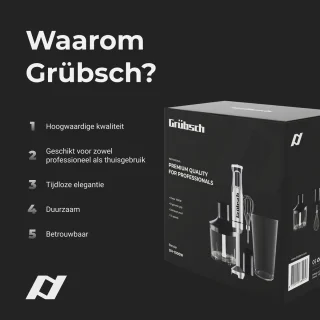 Grübsch GH-1000W Pro 3-in-1 Staafmixer Set