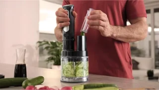 GTB Staafmixer Braun met Hakmolen Zwart 21cm