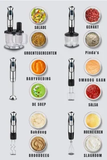GTB® Staafmixer Set Braun Zilver