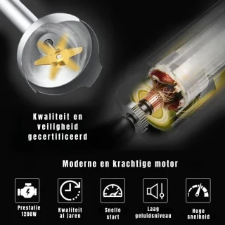 GTB® Staafmixer Set Braun Zilver