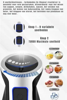GTB® Staafmixer Set Braun Zilver