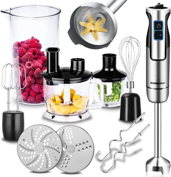 GTB® Staafmixer Set Braun Zilver review