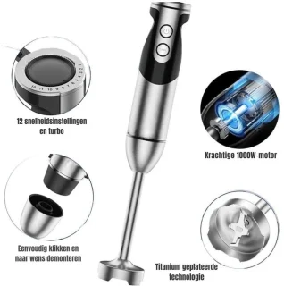 GTB Staafmixer Set Braun Zwart