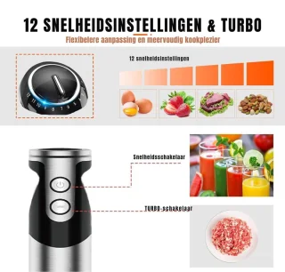 GTB Staafmixer Set Braun Zwart