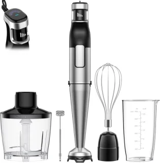 Hand blender set - keukenmixer - 5-delig - zwart