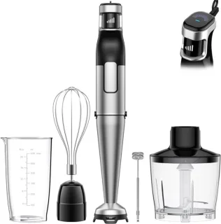 Hand blender set keukenmixer zwart