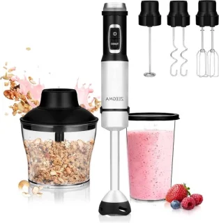 Handblenderset – keukenmixer accessoires – 5-delig – zilver