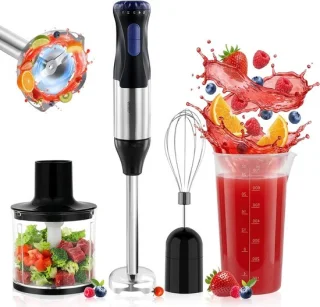 Handmixer 4-in-1 staafmixer set zwart