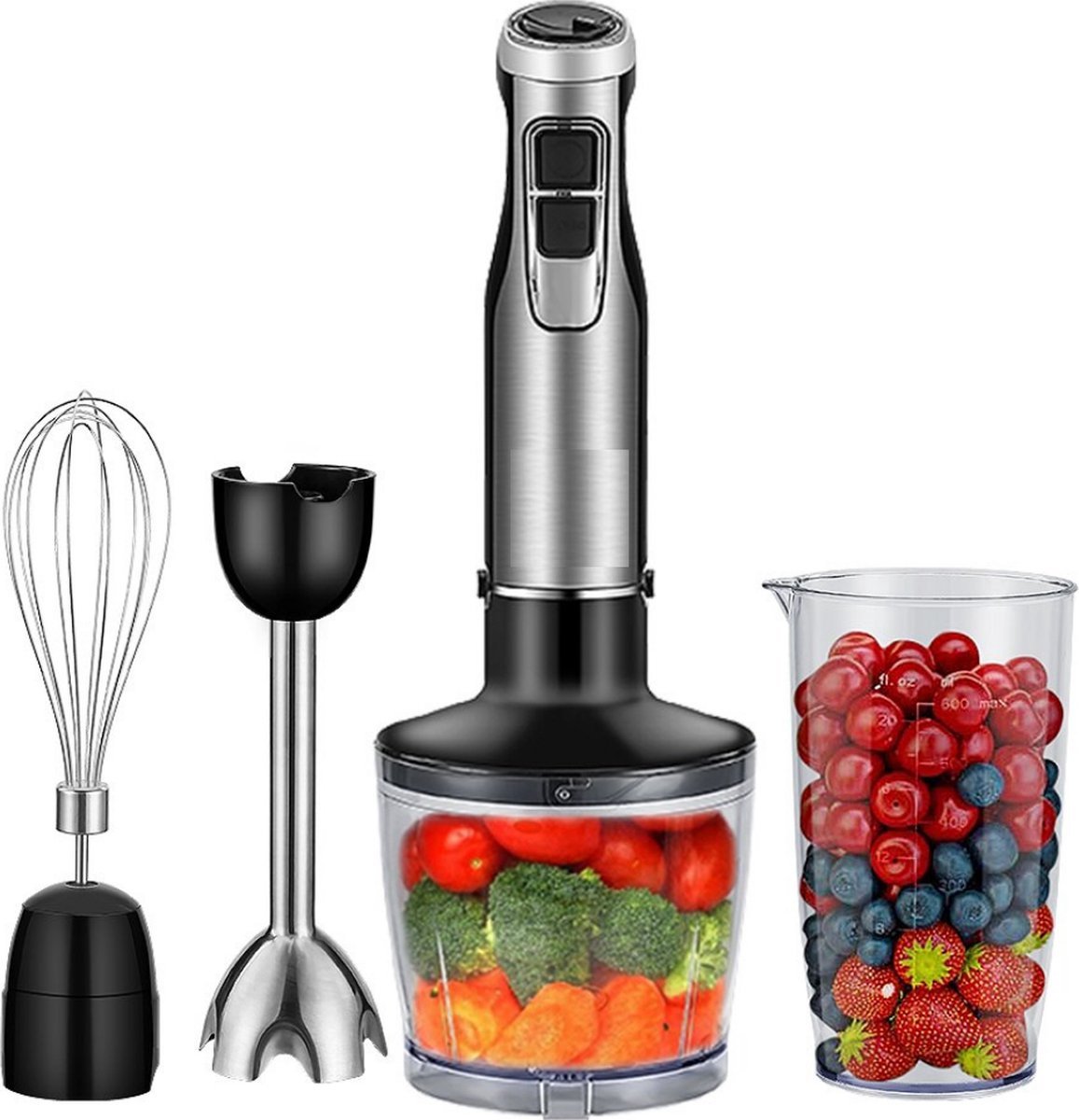 De Happyment 4-in-1 Staafmixer Set 1200W in één oogopslag