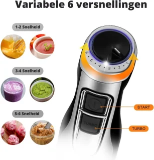 Happyment 4-in-1 Staafmixer Set 1200W