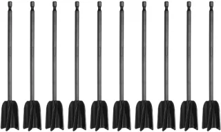 Hars mixer peddels roerstaafjes set 10 stuks 22cm zwart