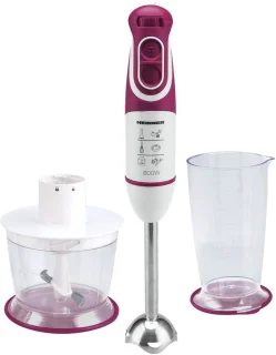 Heinner staafmixer set wit/bordeauxrood