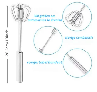 HOME ONLINE Eierklopper semi-automatisch zilver