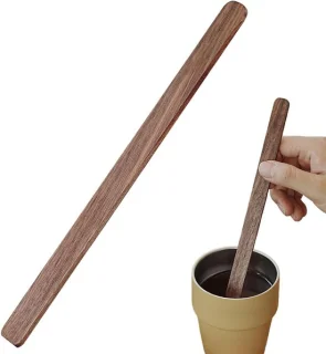 Houten menglepel barlepel cocktail 20 cm walnootkleur