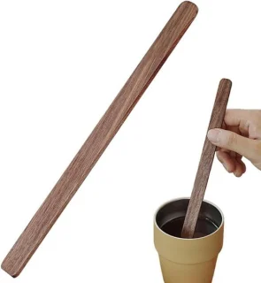 Houten menglepel Barlepel cocktail 20 cm walnootkleur