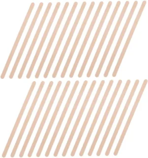 Houten roerstaafjes 500 stuks - beige