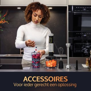 JAP Appliances ForceBlend F2 5in1 Staafmixer Set Zwart/RVS