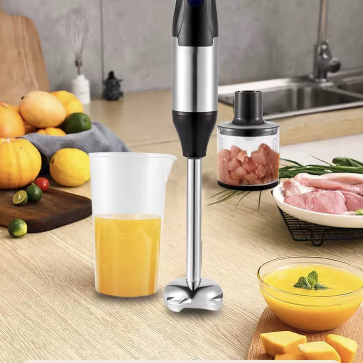 J&R 4-in-1 Handblender RVS 1000W