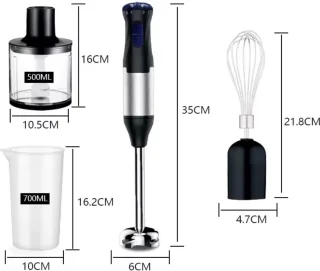 J&R 4-in-1 Handblender RVS 1000W