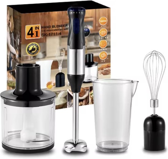J&R 4-in-1 Handblender RVS 1000W