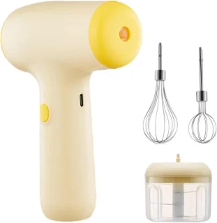 Keuken Assistent elektrische mixer, handblender en garde - geel