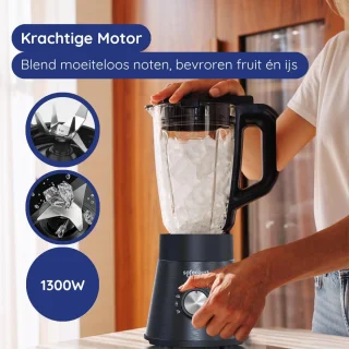 Keukenblender met glazen kan