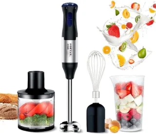 Keukenmachine 4-in-1 staafmixer 700 ml zwart