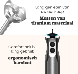 Kitchello 7-in-1 Staafmixer Set Zwart RVS