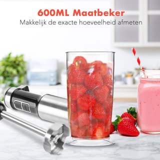 KitchenBrothers 4-in-1 Staafmixer Set RVS