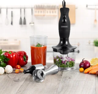 Kitchencook MX700 Staafmixer Set Zwart/Zilver
