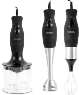 Kitchencook MX700 Staafmixer Set Zwart/Zilver