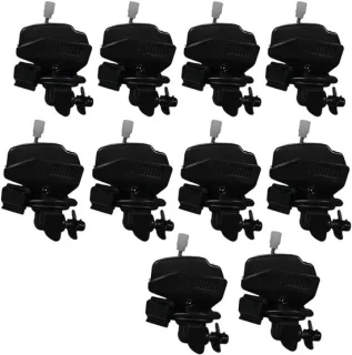 Koffie roerstaafjes bootmotor design - 10 stuks - zwart