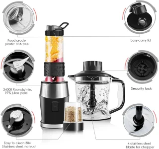 Krachtige blender - smoothiemaker keukenmachine - multicolor