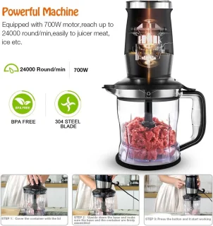 Krachtige blender - smoothiemaker keukenmachine - multicolor