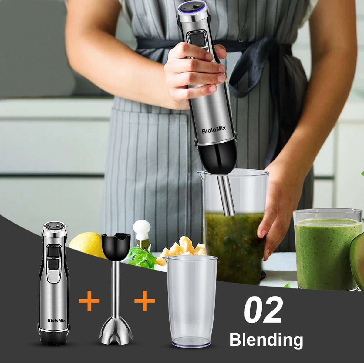 KTN® 4-in-1 Staafmixer Set