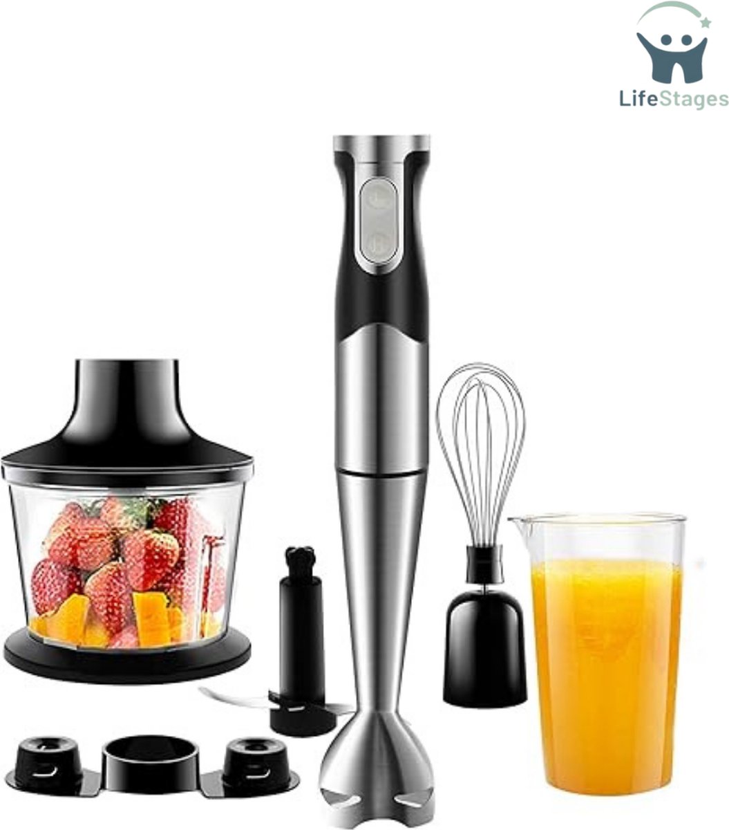De LifeStages Hand Blender Multifunctioneel Zwart-Grijs in één oogopslag