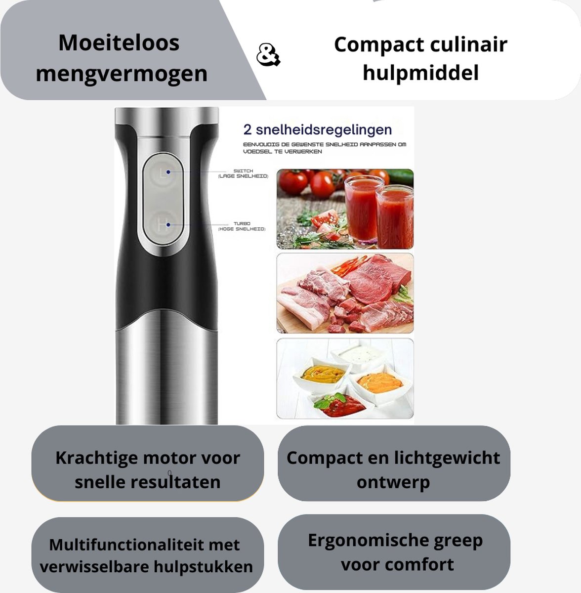 Wat vinden we goed aan de LifeStages Hand Blender Multifunctioneel Zwart-Grijs
