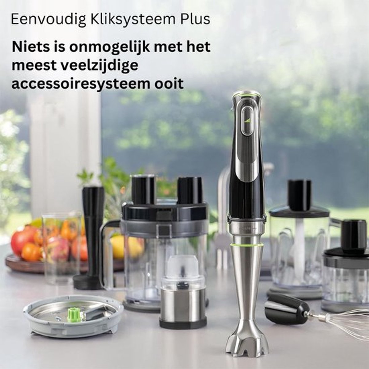 Luxe Staafmixer Set 1200W Zwart