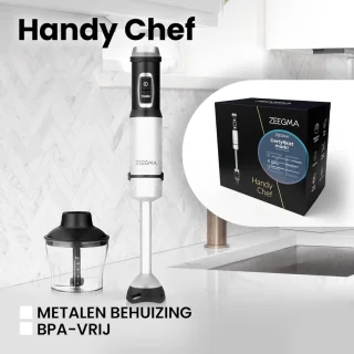 Luxe Staafmixer Set 1500W met Hakmolen en Garde