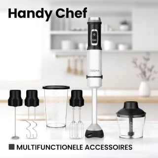 Luxe Staafmixer Set 1500W met Hakmolen en Garde