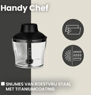 Luxe Staafmixer Set 1500W met Hakmolen en Garde